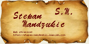 Stepan Mandžukić vizit kartica